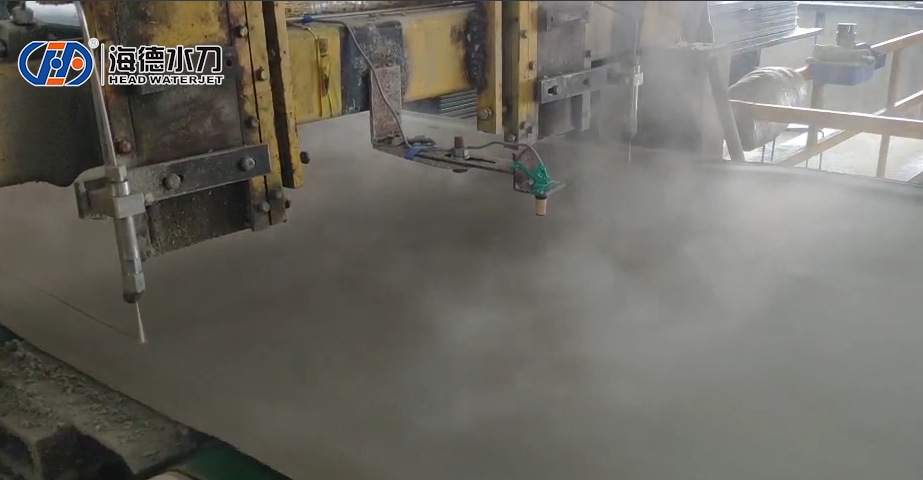 Saf su kesimi kullanarak alçı tahta üretim hattı (2)