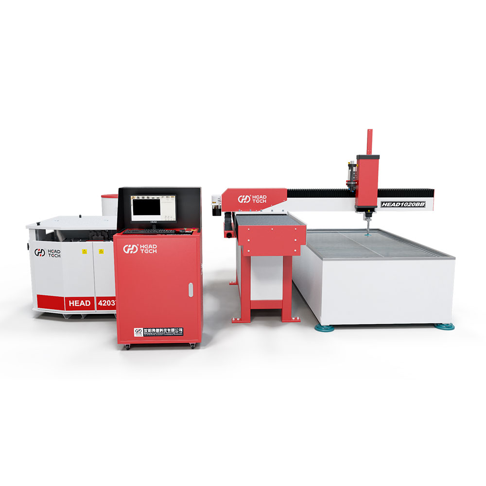 3 Eksen 1000*2000mm Karbon Çelik Sac Metal Su Jeti Kesme Makinesi