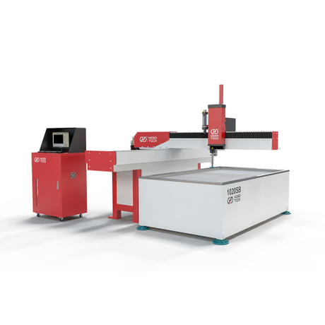 3 Eksen 1000*2000mm Karbon Çelik Sac Metal Su Jeti Kesme Makinesi