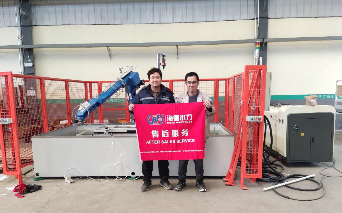 Robot kolu su jeti kesme makinesi çözümü1
